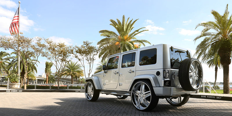 Jeep Wrangler on Tesla - Amani Forged Wheels